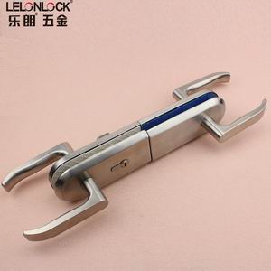 雙開(kāi)門帶把手圓形玻璃門鎖