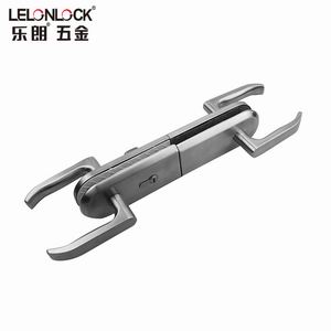 雙開(kāi)門帶把手圓形玻璃門鎖