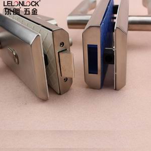 雙開(kāi)門帶把手圓形玻璃門鎖