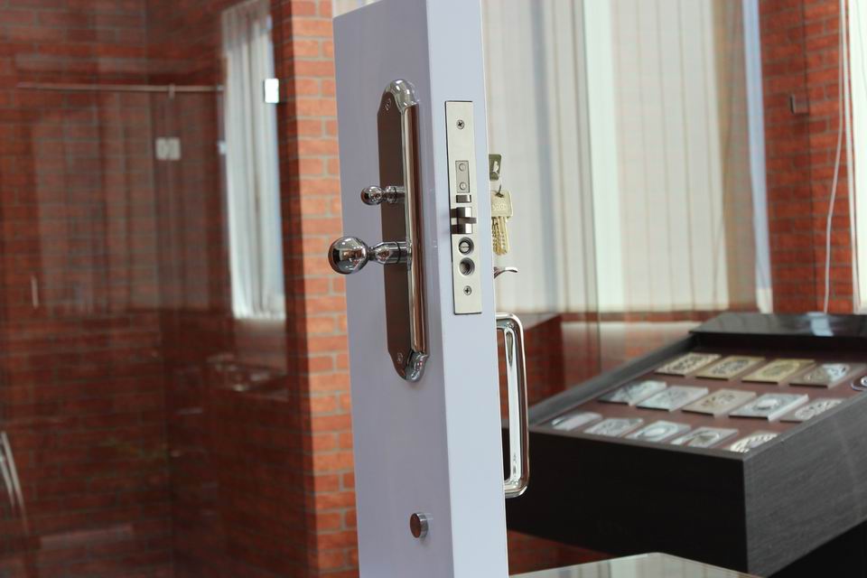 Factory Lever Door Lock Knob Handle Set Satin Nickel for Entry